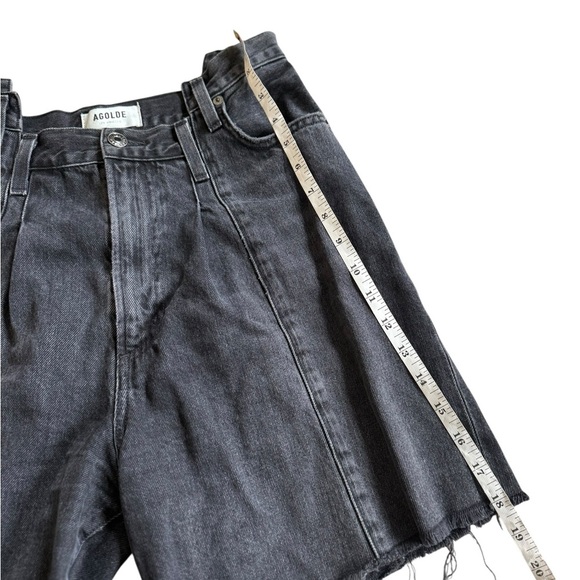 Agolde Pieced Angled Shorts in Shambles - Picture 4 of 8